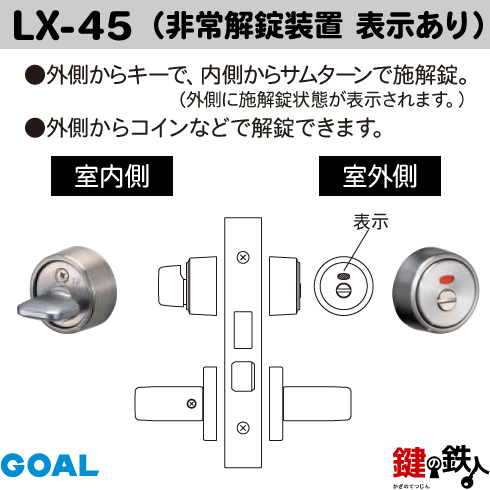 LX-45 非常解錠装置 表示あり