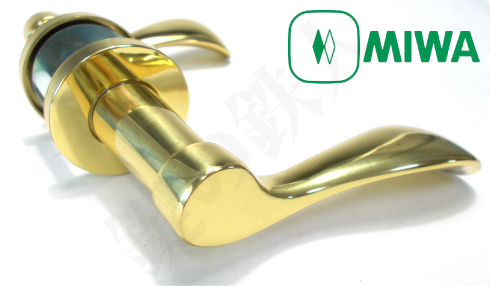 MIWA 74型レバーハンドル　黄銅製 黄銅バフ