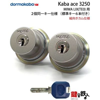 ace エース　取り替え式　値下げ中！ MIWA PE-02、GAS2 交換用KABA ACE(カバエース)3250シリンダーLIX